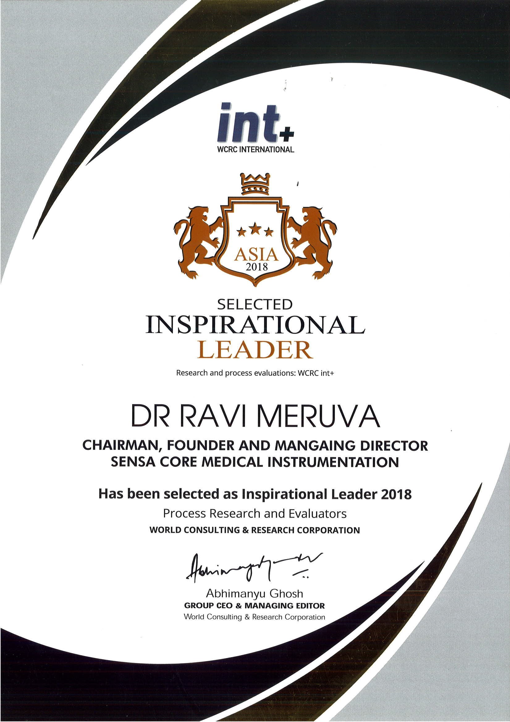 Inspirational leader award