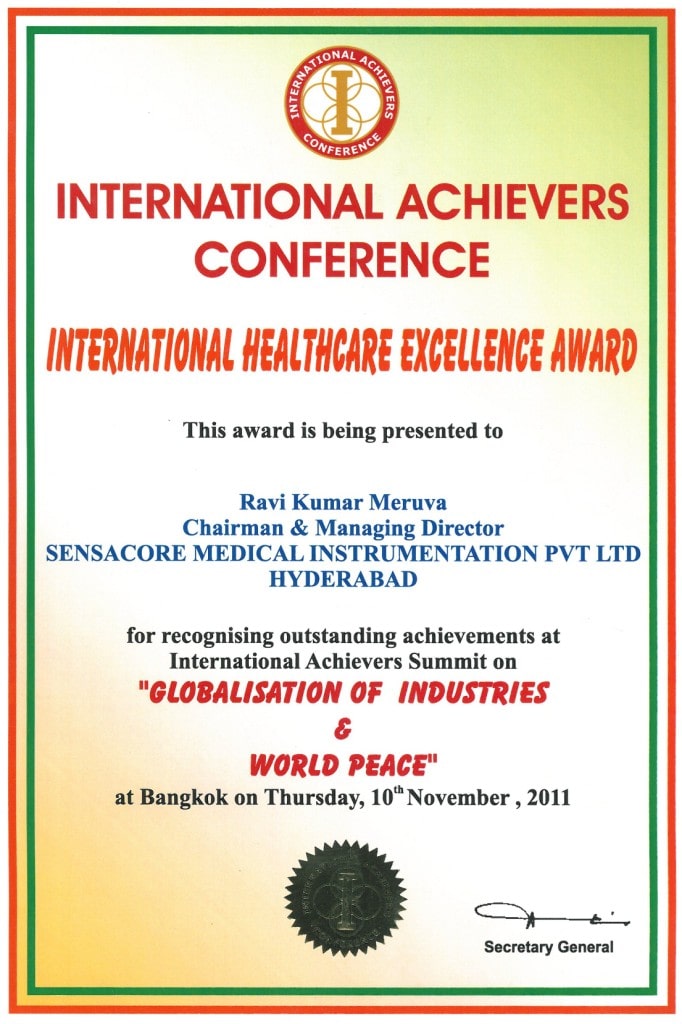 Sensacore International Healthcare Award 