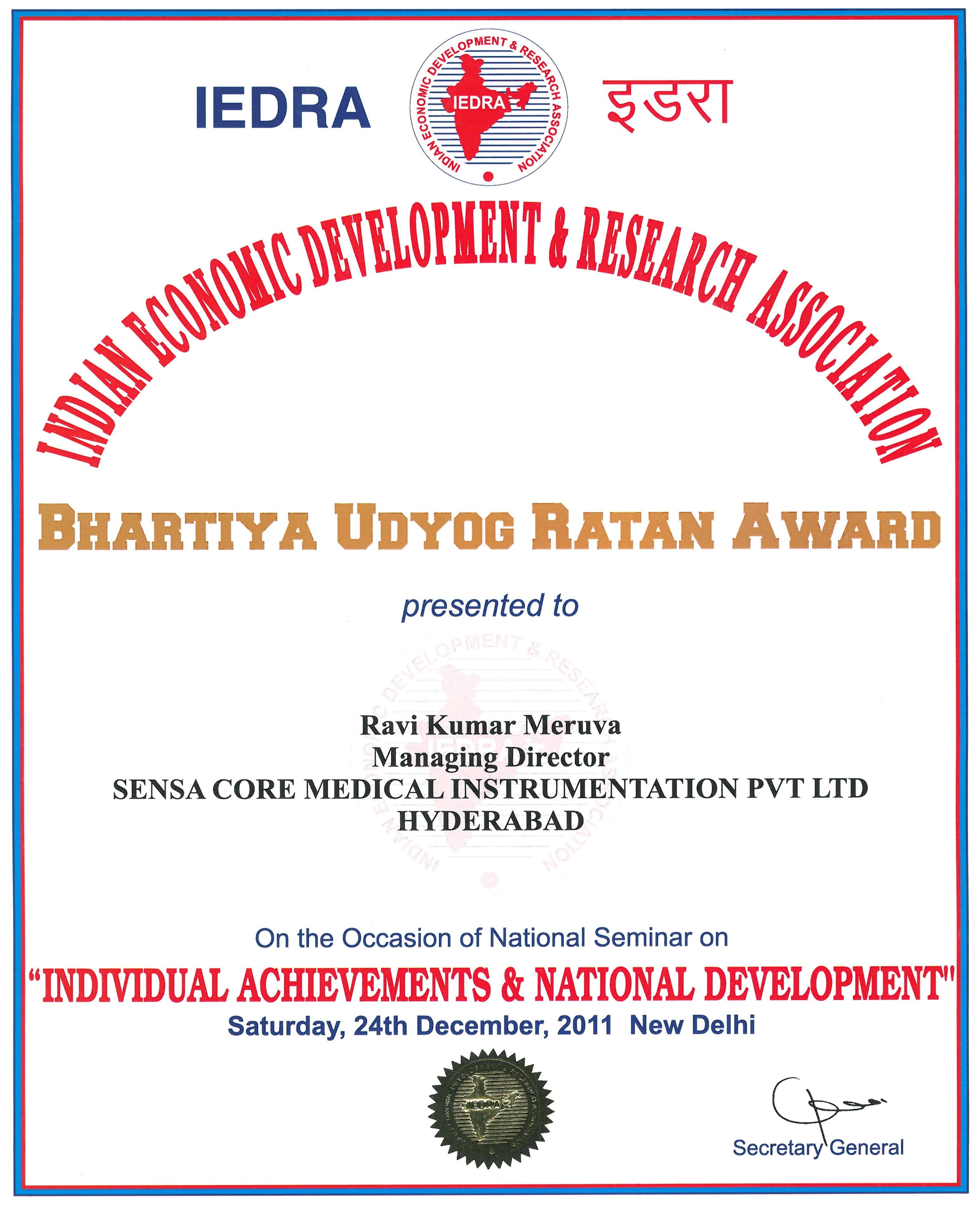 Bharatiya Udyog Ratan Award